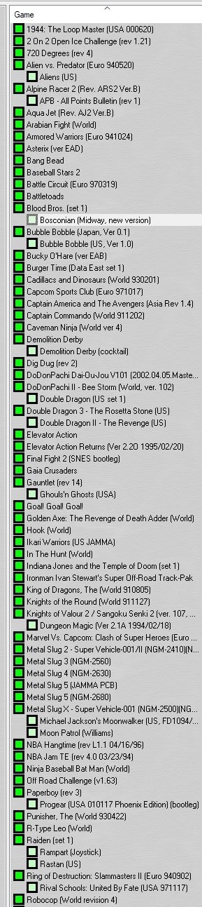 Arcade List 1